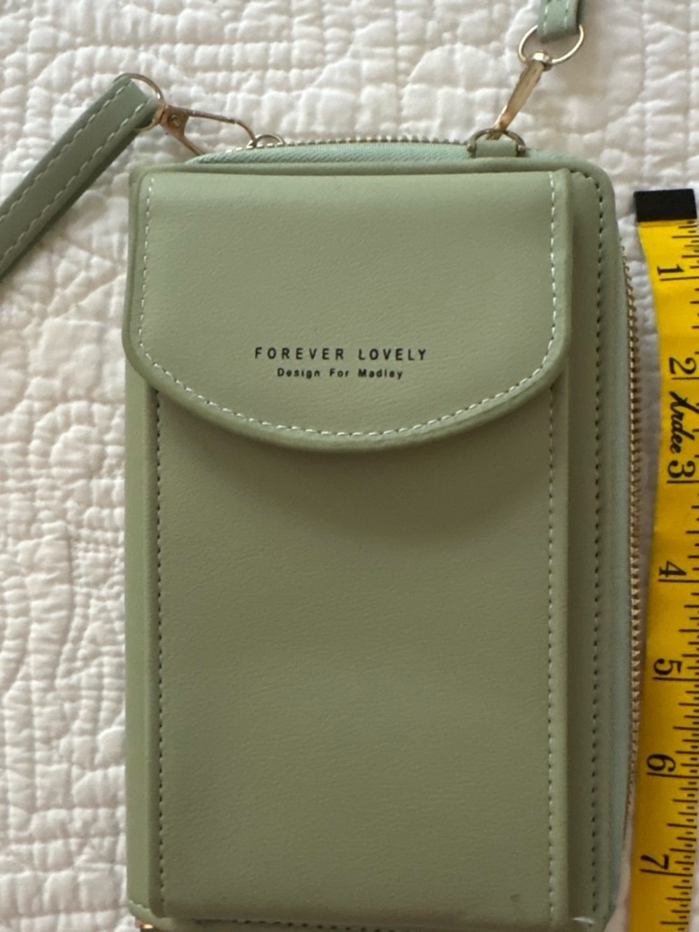 Soft Green Crossbody Phone Wallet